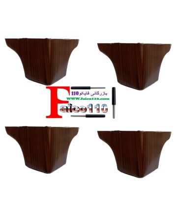 پایه /  پایه ال 8 سانتی طرح چوب بسته 4 عددی