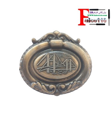 دستگیره کابینت دستگیره تک پیچ فلزی طرح قایقی (بسته 4 عددی)